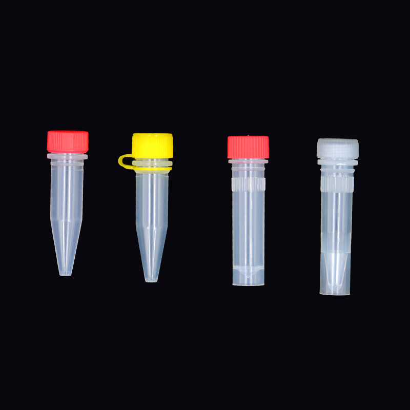 1.5ml冷凍管，蓋子中有黑色硅膠墊