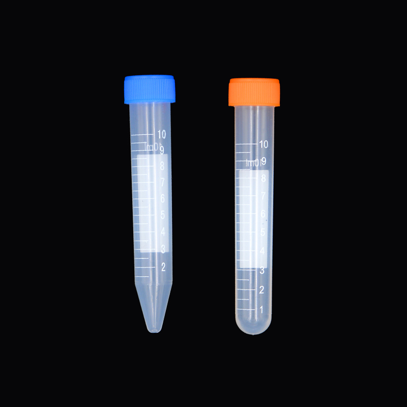 離心管10ml，羅口蓋，印刷刻度，圓底